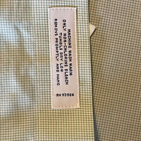 Brooks Brothers‎ Mens Slim Fit Non-Iron Button-Down Shirt 16 1/2 - 34 Green - Picture 10 of 16